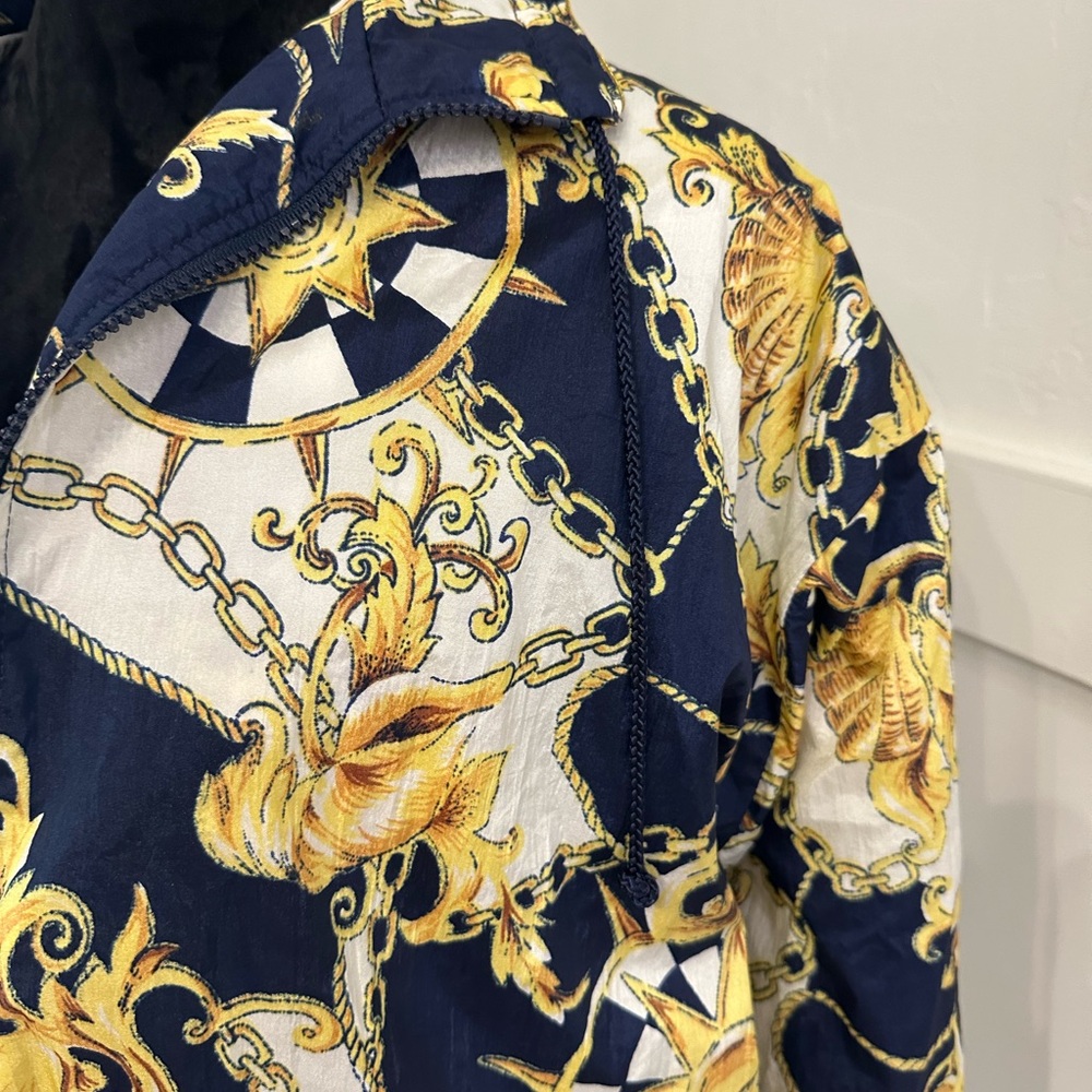 London Fog Women's Bomber Jacket - Navy and Gold - Picture 4 of 7